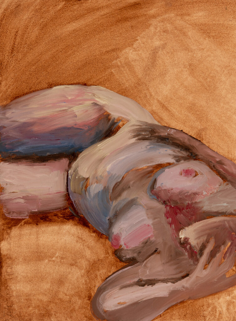 oil painting of a nude figure